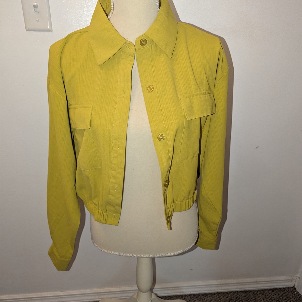 Chartreuse Women's Blouse/ Light Jacket